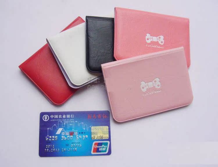 韩版可爱蝴蝶结 卡包 卡套 黑色12位银行卡包 卡册 卡夹30个包邮