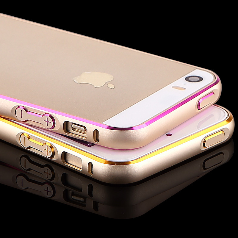 简约 iphone5s金属边框 超薄圆弧苹果5手机壳保护壳套6最新款外壳