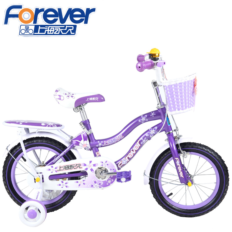永久儿童自行车新款3岁4岁6岁女车公主款12寸14寸16寸童车辅助轮