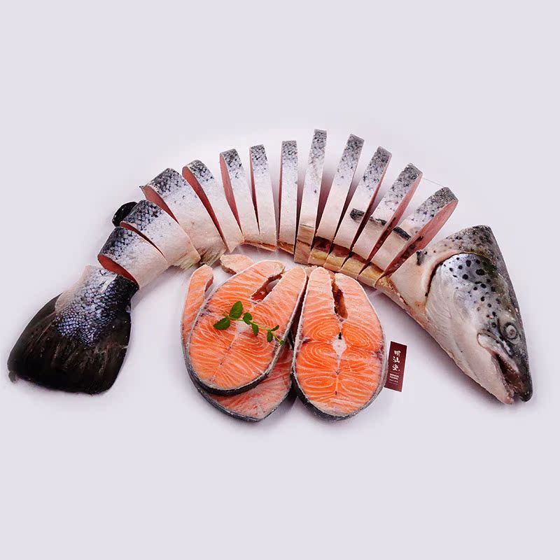 明汕堂 挪威进口三文鱼排中段 新鲜冷冻 深海鲑鱼 180g