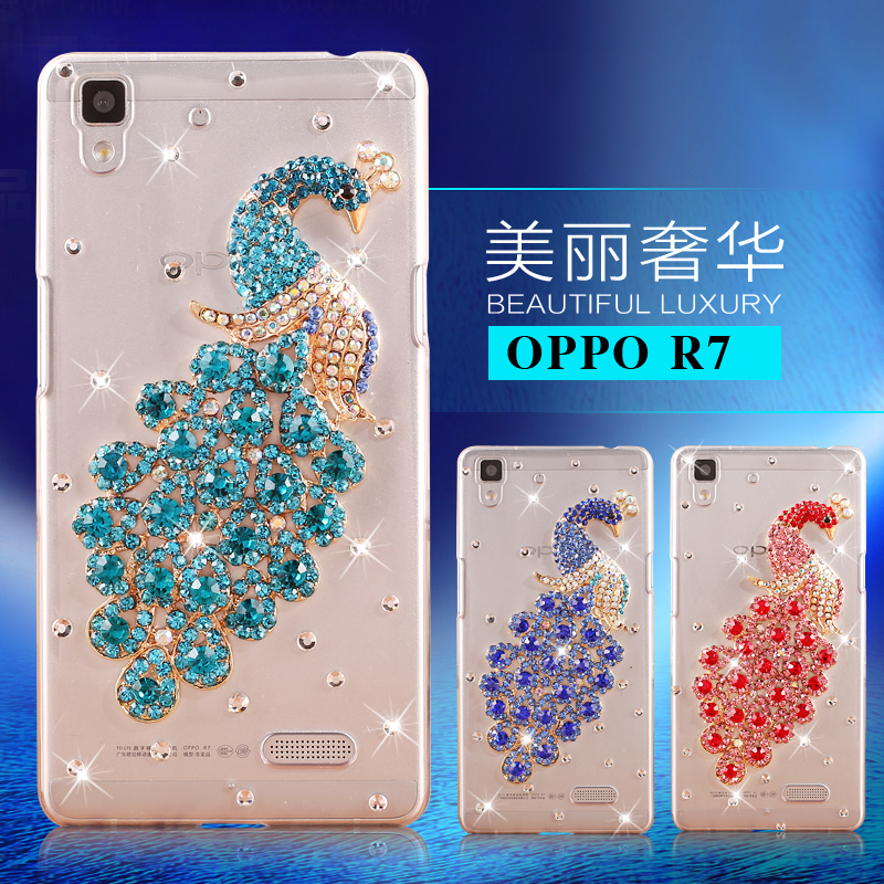 OPPOR7手机壳OPPOR7t保护套oppoR7C带钻透明外壳超薄卡通潮女配件