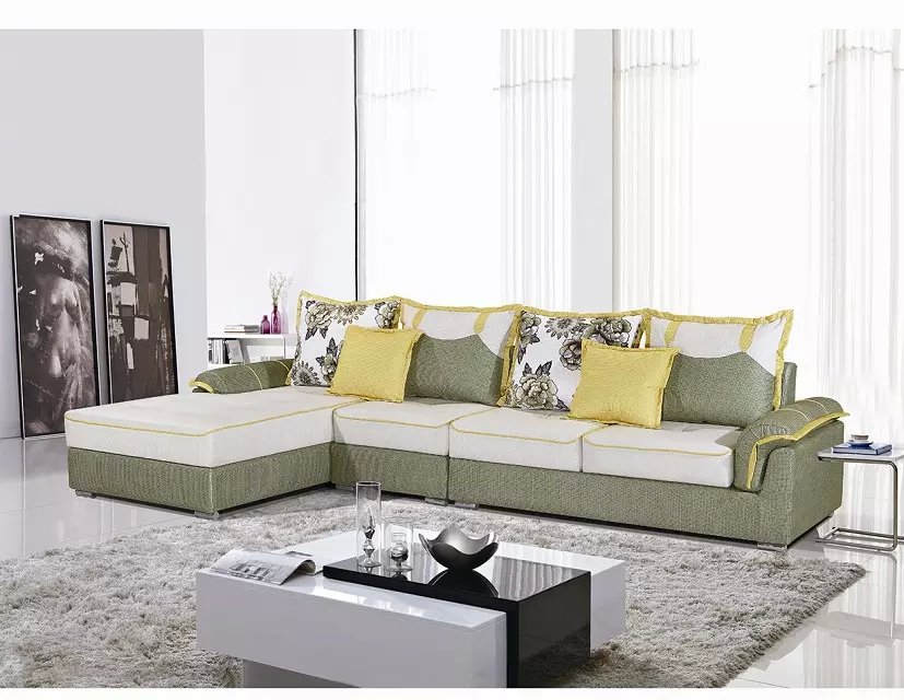 时尚L型厂家直销布艺沙发 卧室 是 软体 客厅住宅家具转角便宜