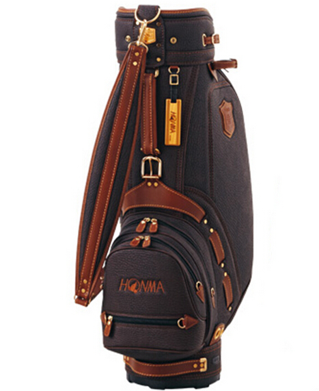 高尔夫球包 HONMA CB2817 高档皮质球包 深棕色