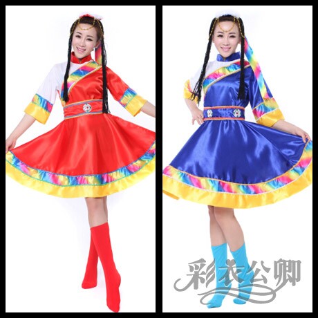 女装/秧歌服/民族服装舞台装演出服装/藏族舞蹈服装女 藏族演出服