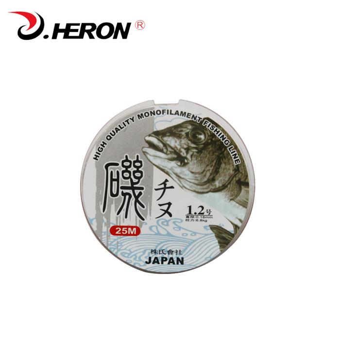 HERON日本进口原丝鱼线25米拉力强耐磨切水主线特价