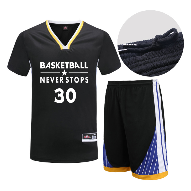 新款篮球服定制男短袖T恤运动服套装夏 比赛训练篮球队服团购球衣