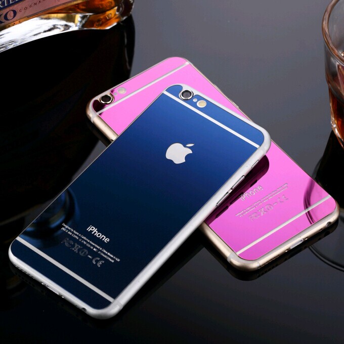 iphone6 plus全屏覆盖手机贴膜苹果6 4.7寸前后电镀钢化玻璃彩膜