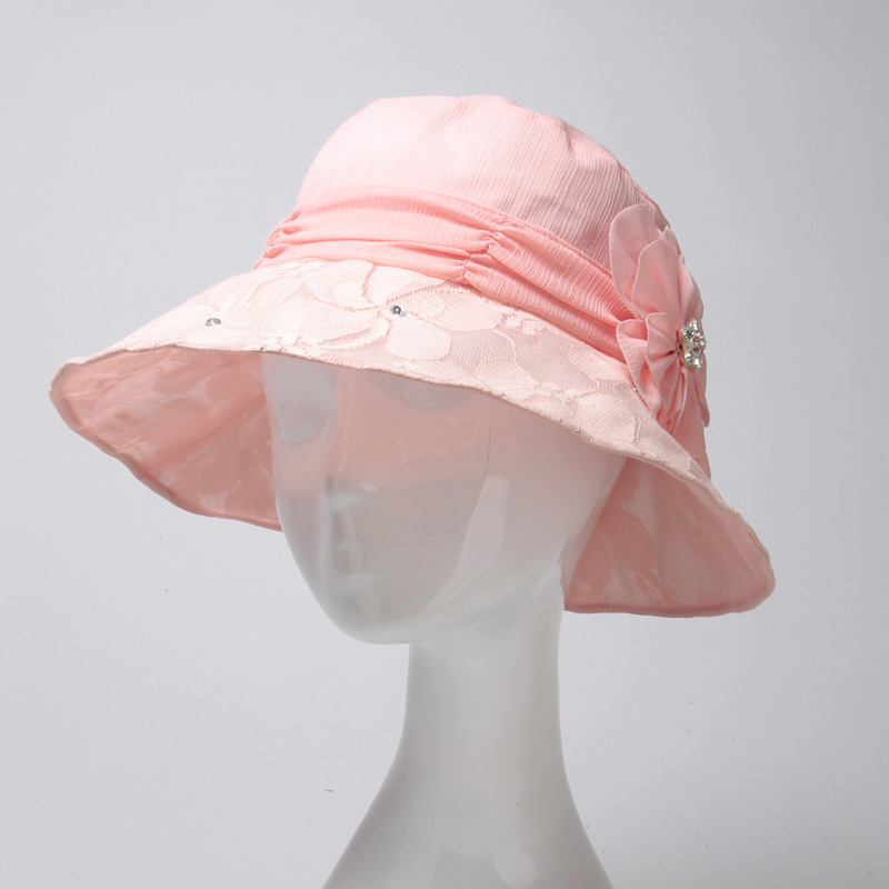 宝泽 韩版夏季新款花朵遮阳帽防紫外线帽子可折叠防晒大檐沙滩帽