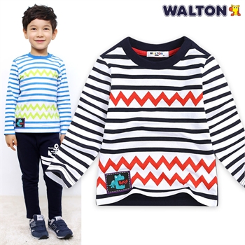 韩国版童装代购包邮儿童WALTON KIDS条纹纯棉男童小衫t恤春季新款
