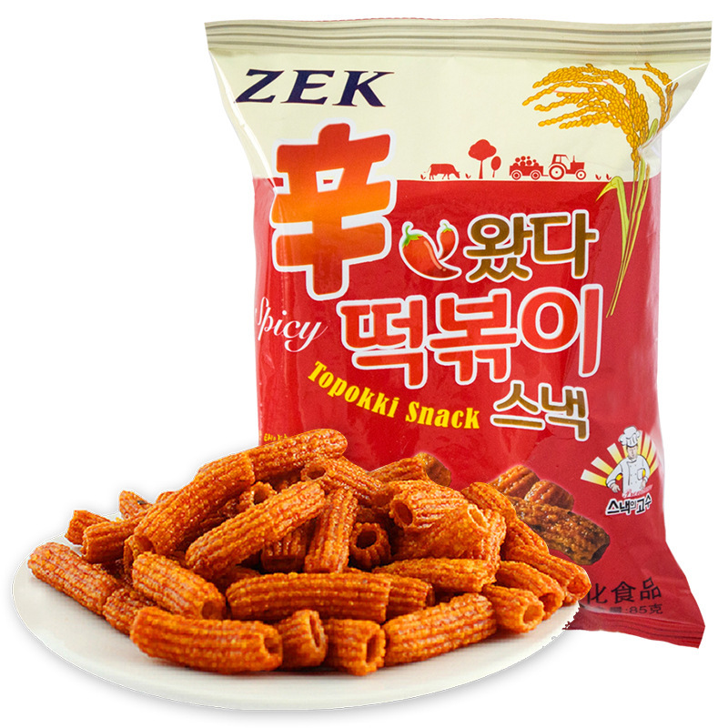 韩国进口零食品 韩国ZEK辣炒年糕条 85g 膨化儿童小吃 全场58包邮