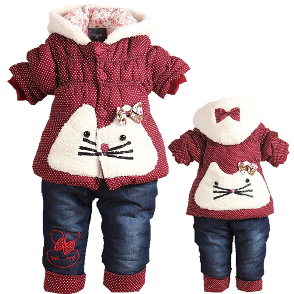 女宝宝冬装女童加厚棉袄外套装冬季婴儿童装棉服棉衣0-1-2-3岁潮