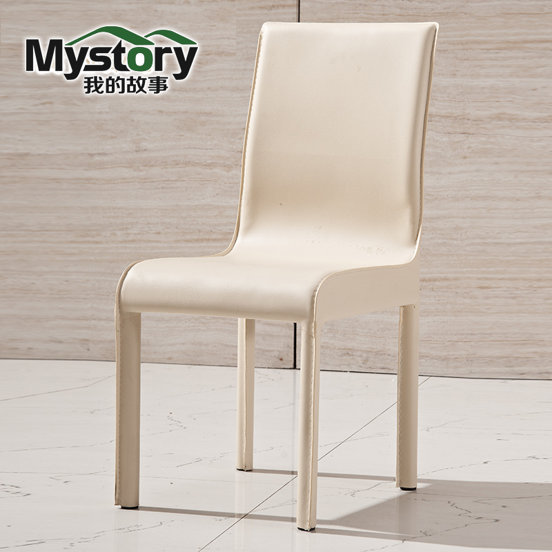 mystory 现代时尚餐椅 现代简约 小户型 黑色白色 皮艺餐椅