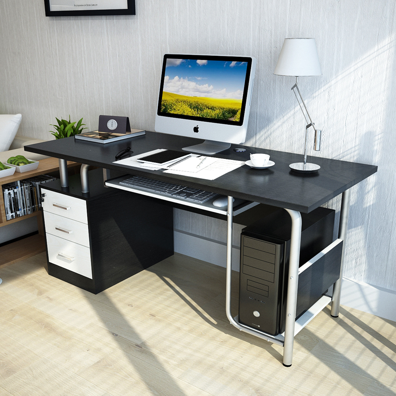 美迪丝 台式电脑桌家用卧室桌简约现代办公桌一米四书桌写字台