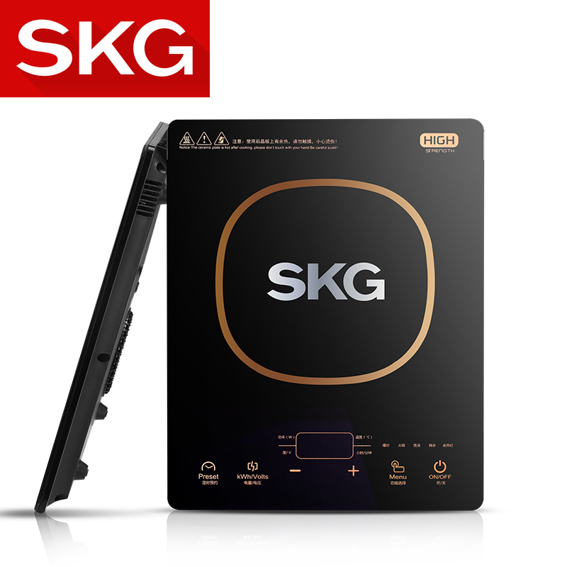 新品SKG DC4404电磁炉 触摸式定时预约 黑晶面板超薄低噪音 特价
