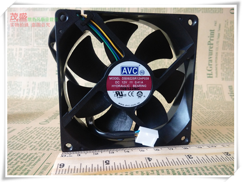 AVC 9025 9cm/厘米4针/线 pwm温控调速液压轴承 CPU散热 机箱风扇