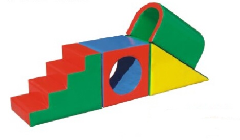 博世达直销供亲子园软体玩具 软体圆形运动组合多功能爬滑组合