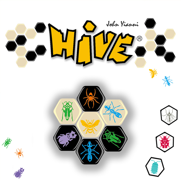 包邮 桌面游戏 Hive 昆虫棋/虫虫蜂房 含蚊子瓢虫团子虫扩 木质版