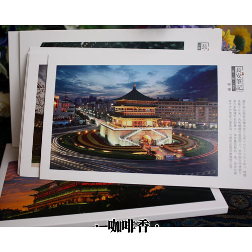 时光博物馆 长安笔记 西安旅游景点明信片 陕西西安纪念卡片 12张