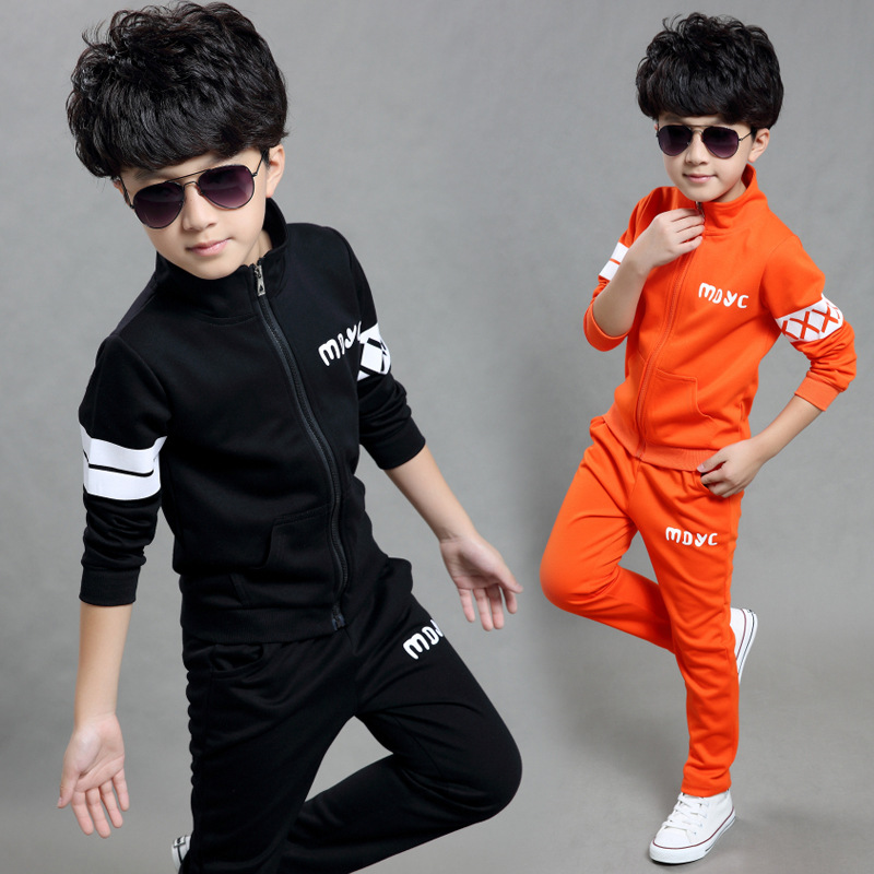 男童套装春秋款中大童韩版mdyc字母两件套最热销儿童必备新款童装