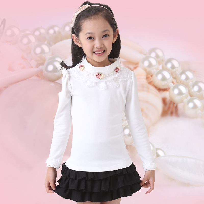 2015长袖儿童打底女新款实拍有模特女童韩版春装上衣大童体恤T恤