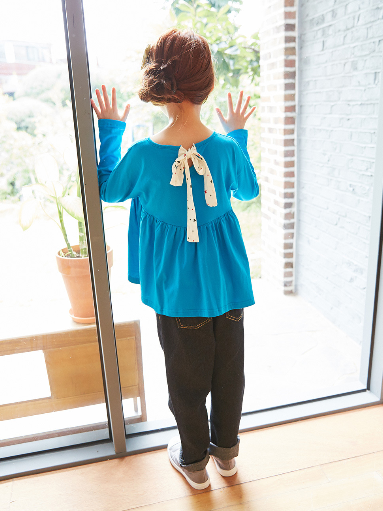 韩国童装亲子装蝴蝶结公主装打底衫一件代发