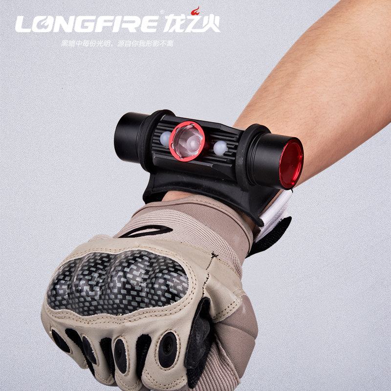 强光头灯 可充电LED远射头戴T6L2矿灯户外自行车灯 手腕灯手电筒