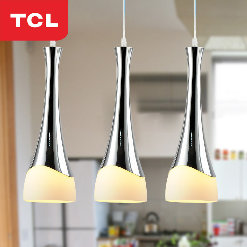 tcl照明 led餐厅餐吊灯具 卧室三头吊线创意个性吧台美式浪漫灯饰