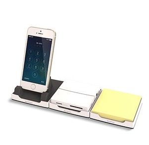 智能桌面组合 创意苹果手机底座支架/读卡器/USBHUB/便签盒
