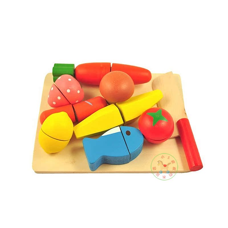 蔬菜、水果切切看看 木制宝宝切切乐 儿童切水果玩具 2岁以上
