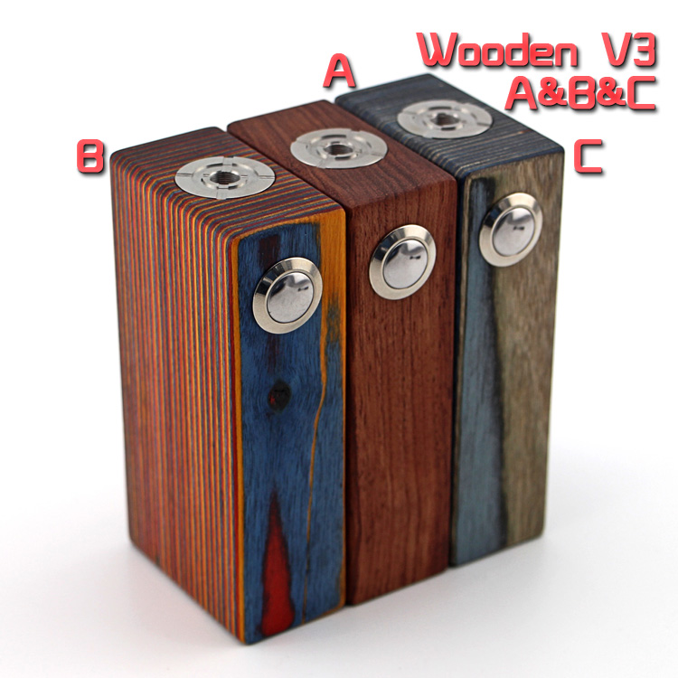 2015新款木头烟 木头大烟 电池仓纹路Wooden V3 BOX MOD独家设计