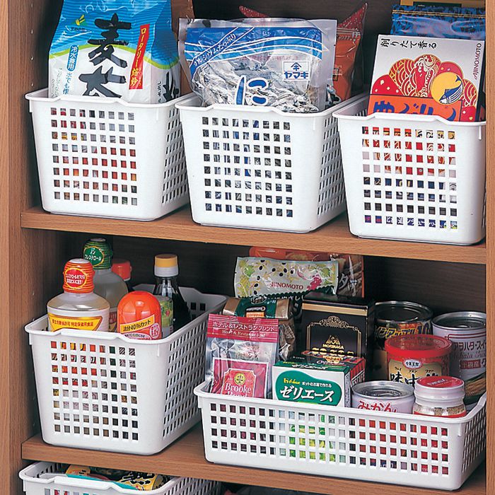 日本进口inomata 收纳篮 杂物收纳筐 塑料食品整理框 厨房收纳盒