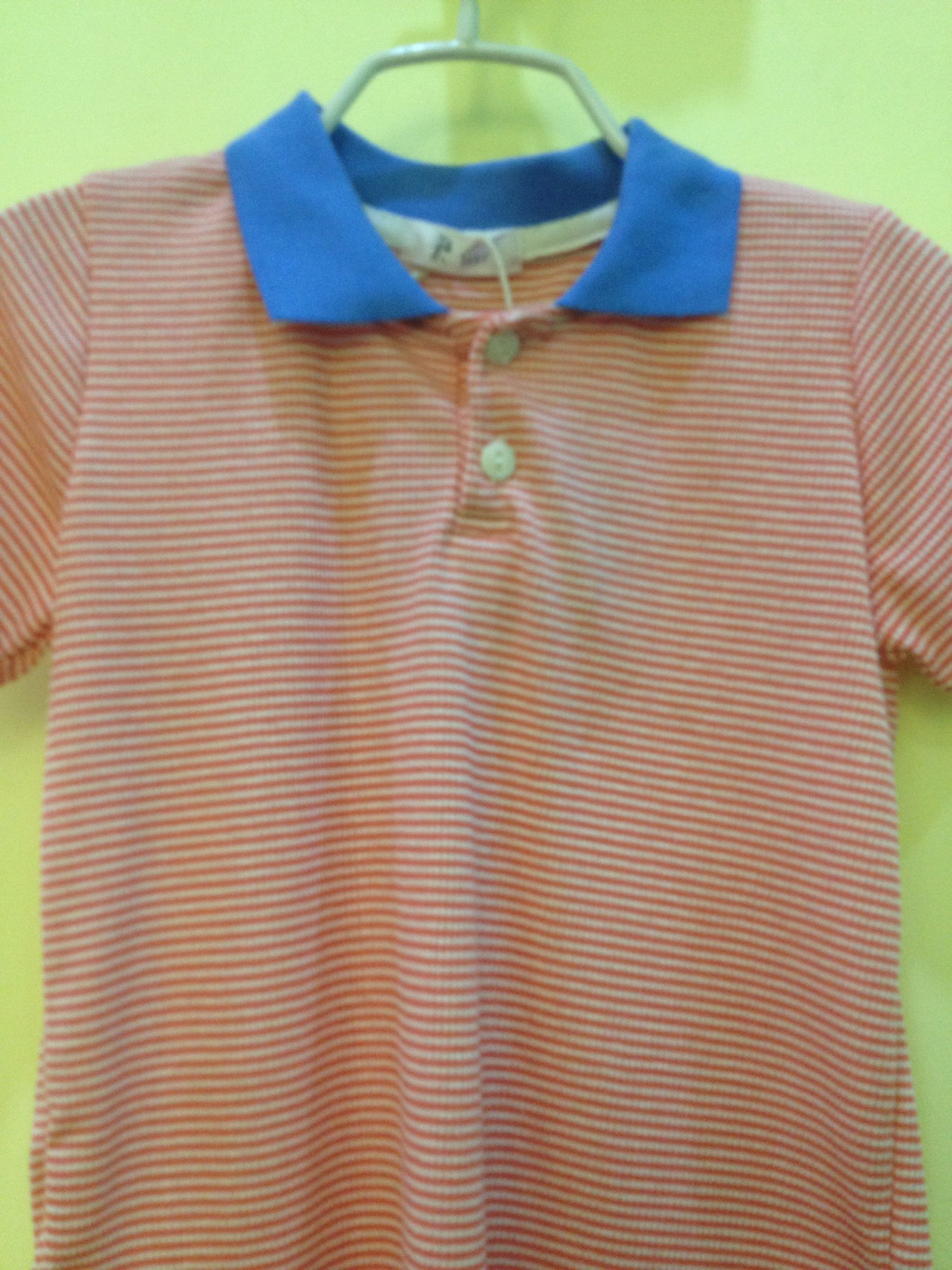2015夏季新款糖卡布衣条纹Polo领T恤男童韩版舒适