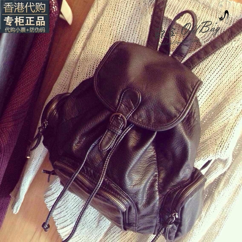 香港代购2016新款真皮两用包软水洗皮双肩包韩版复古背包旅游女包