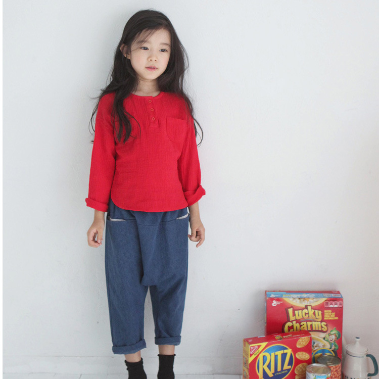 韩国秋季中大童纯棉打底衣亲子款打底衫一件代发童装