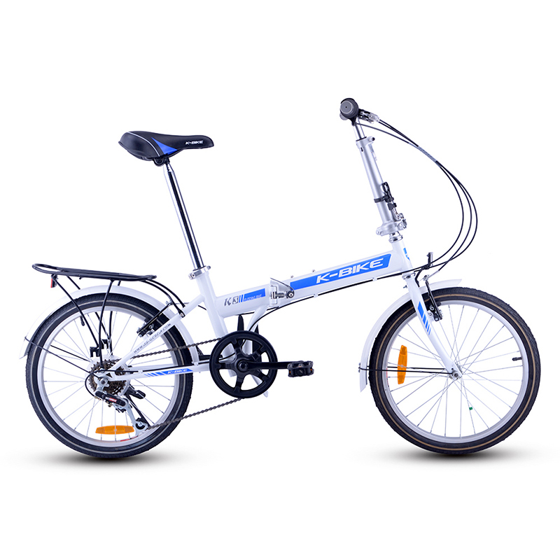 K折叠变速自行车 20寸快装学生车男女便携车 通勤车 折叠自行车