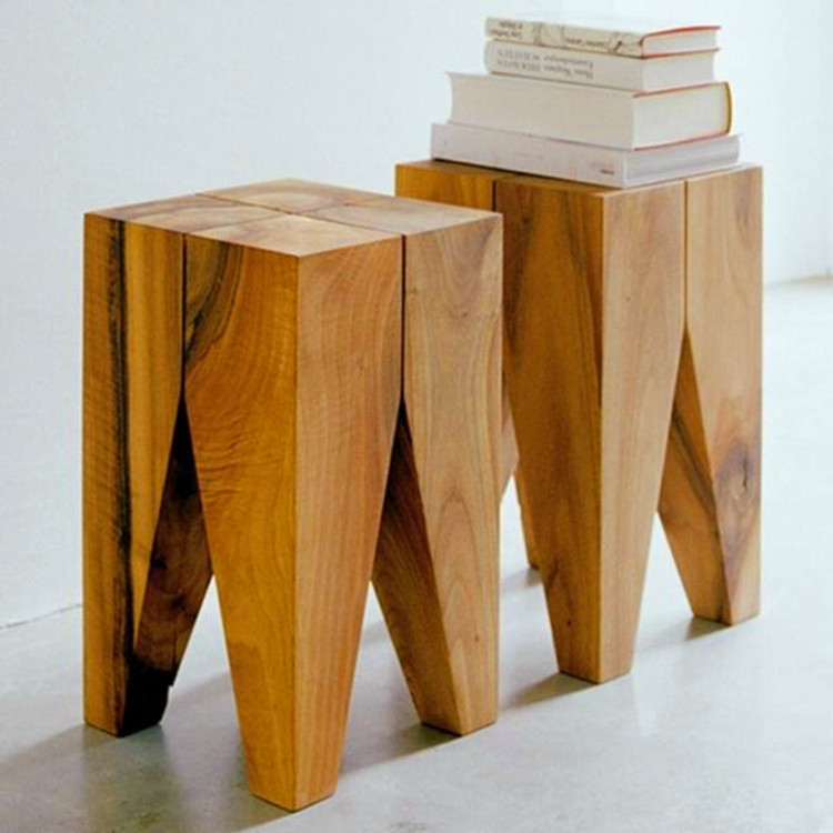 日式美式创意全实木个性边几座椅子床头柜木墩边桌小茶几木凳定制