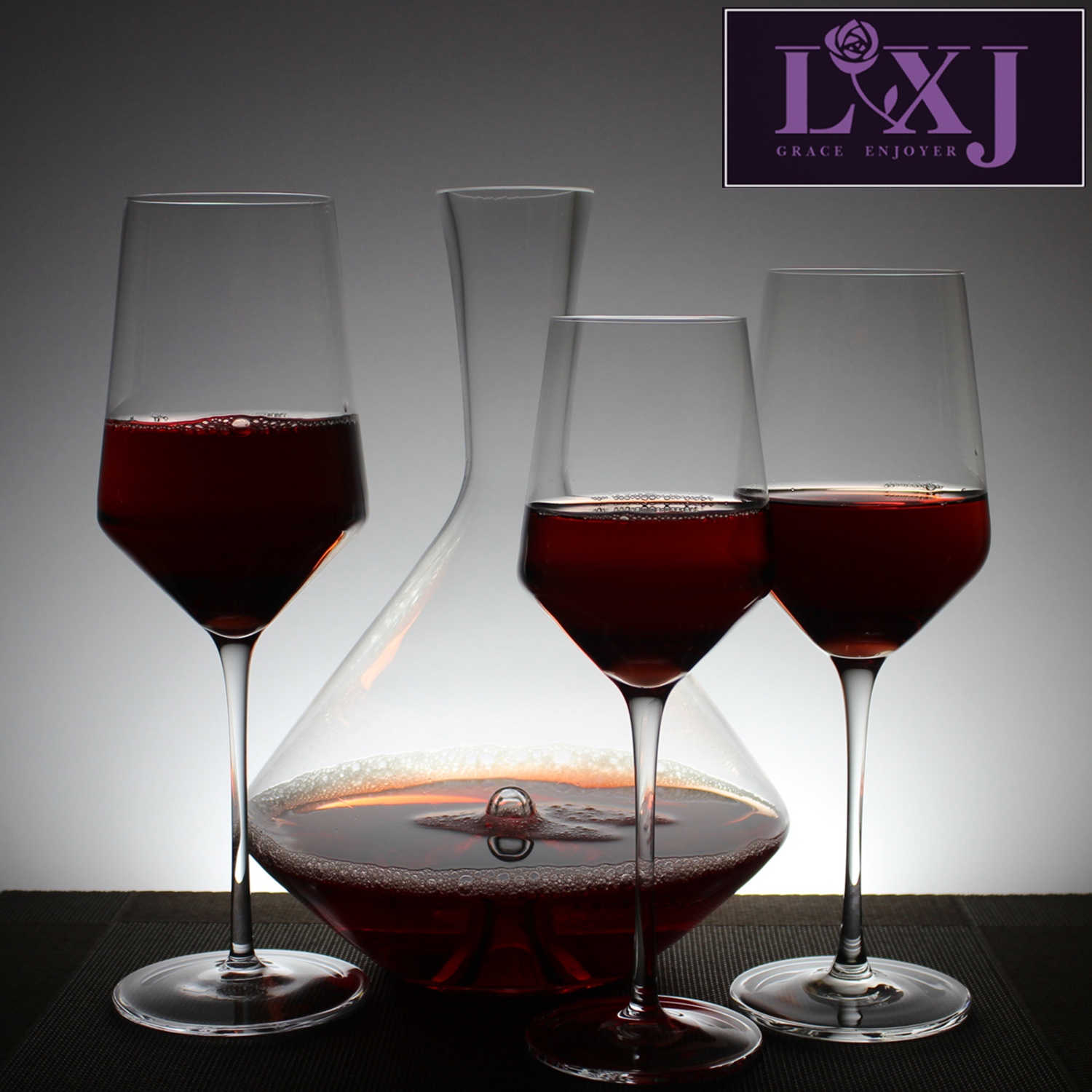 德国进口工艺水晶大号葡萄酒杯 菱形红酒杯高脚杯热卖套装家居