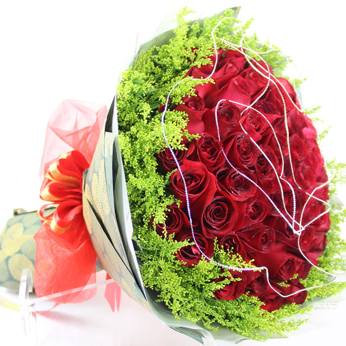 66朵红玫瑰花七夕鲜花速递上海南京武汉成都合肥广州杭州全国送花