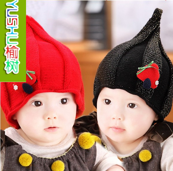 韩国洋葱儿童婴儿帽子宝宝秋冬男女公主帽针织帽毛线帽保暖帽包邮