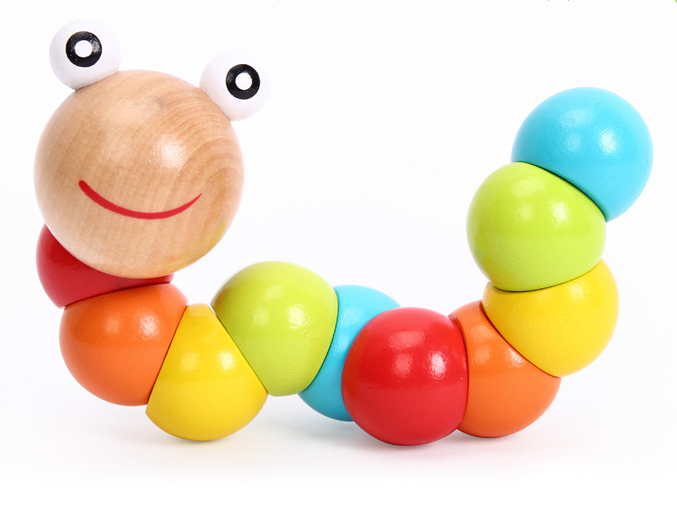 宝宝玩具百变彩色扭扭虫 婴儿玩具锻炼宝宝手指灵活性0-1-2-3-4岁