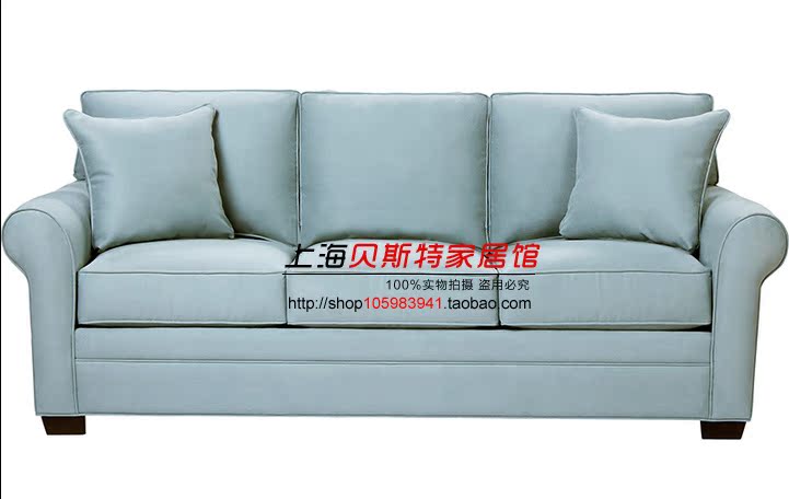 美式新古典三人沙发 欧式实木布艺沙发 法式布艺沙发组合