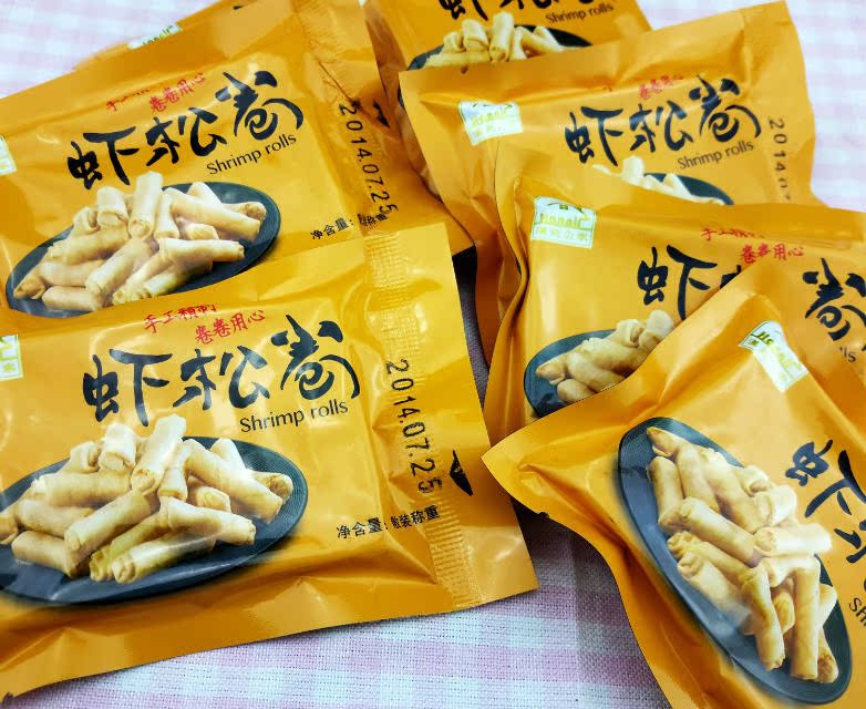 台湾特色美食一绝 汉妮糖之坊手工卷心酥系列精制手工虾卷秒杀价!