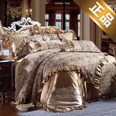 奢华别墅样板房样板间欧式法式高档婚庆床品床上用品八件套 软装