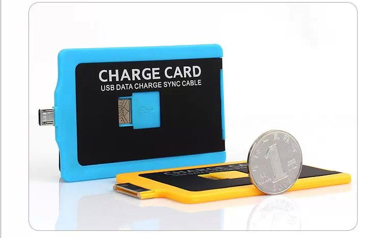 创意便携卡片式 手机micro USB数据线苹果 iPhone 4s 数据充电线