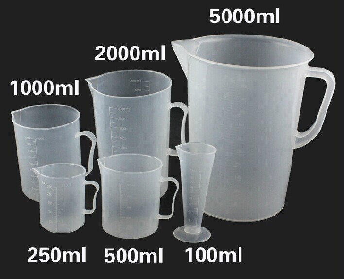 优质胶量杯带刻度 塑料大容量杯子刻度 奶茶店烘焙全套 溶液杯