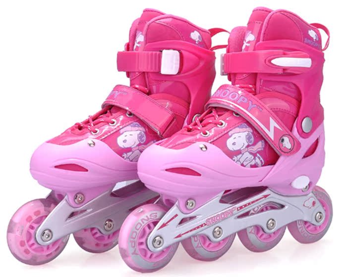 包邮正品儿童溜冰鞋套装发光轮可调节发光轮单排滑冰鞋旱冰滑冰鞋