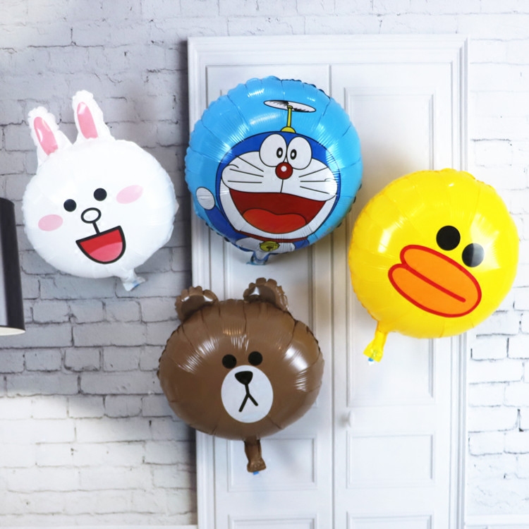 可妮兔生日气球装饰用品派对布置用品Line Friends卡通铝膜气球