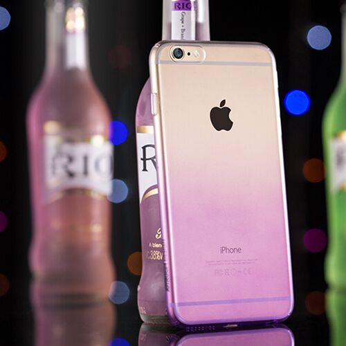机乐堂iPhone6鸡尾酒外壳 苹果6plus超薄透明渐变全包边保护套4.7