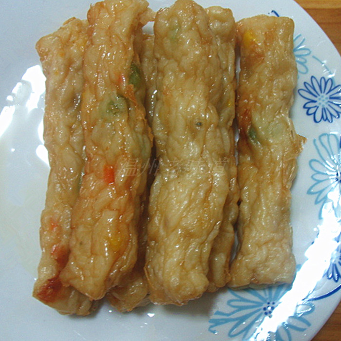 温州特产 现做海鲜腐皮春卷鱼饼半斤真空包装 3份起 发货