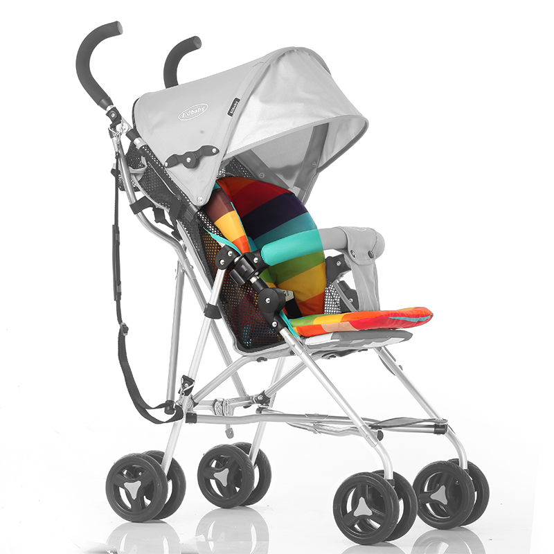 婴儿推车彩虹棉垫 高品质伞车冬季保暖坐垫